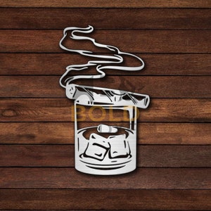Whiskey And Cigar DXF & SVG