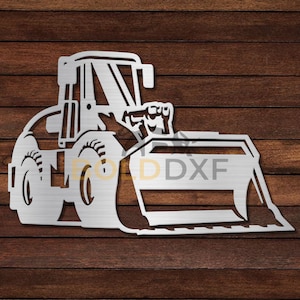 Bulldozer - Caricatore gommato DXF e SVG