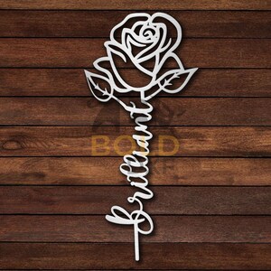 Rosa brillante DXF y SVG
