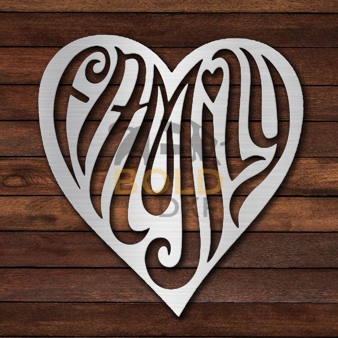 Family Heart DXF & SVG - Etsy