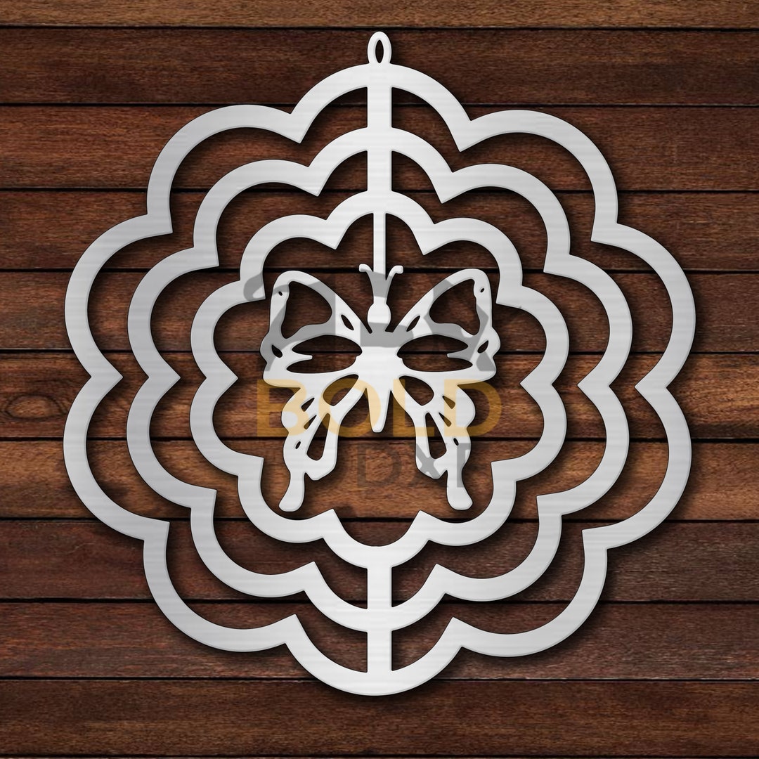 Buttefly Dxf Wind Spinner - Butterfly DXF & SVG - Etsy