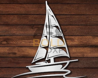 Sail Boat Design 2 DXF & SVG
