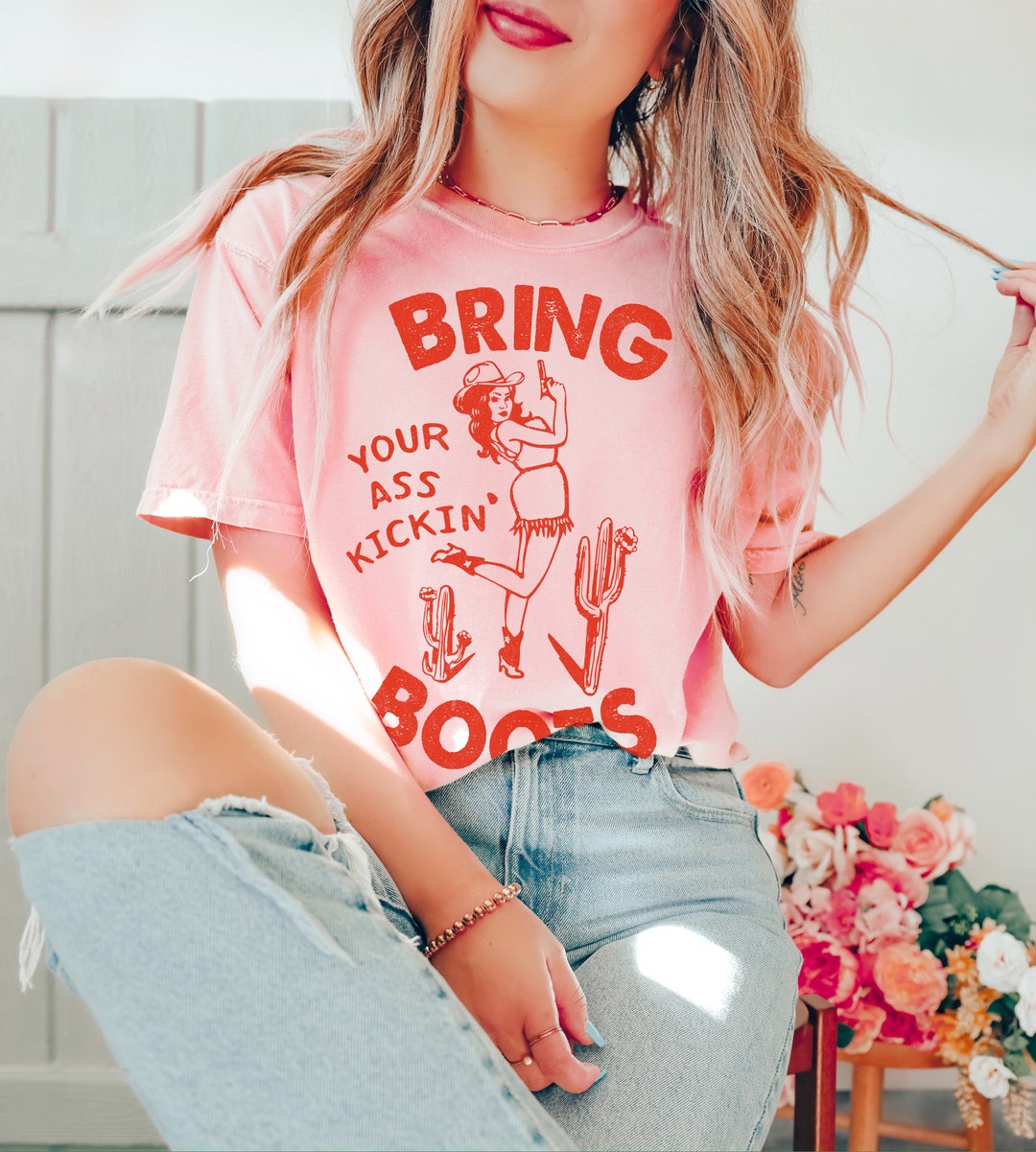 T-shirt Femme Weego Paillettes Vintage 80s – Bleu Clair, Taille M Oversize