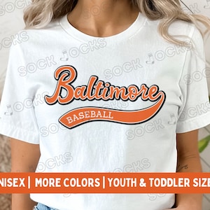 Baltimore Orioles Shirt | Retro Style Baltimore Baseball Shirt | Women&#39;s Orioles Shirt | Orioles Baseball T-Shirt