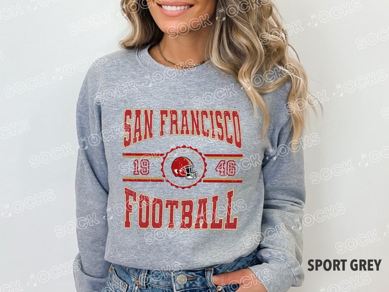 San Francisco 49ers Sweatshirt, Vintage San Francisco 49ers Crewneck ...