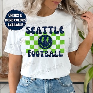 Groovy Seahawks Smiley Face Shirt, Retro Seahawks Football Shirt, Vintage Seattle Football Shirt, Seattle Seahawks Shirt