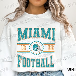 Miami Dolphins Sweatshirt, Vintage Miami Dolphins Crewneck Sweatshirt, Retro Dolphins Crewneck, Miami Dolphins Shirt