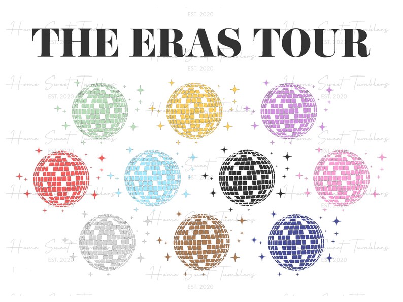 The Eras Tour PNG, Taylor Swift Digital File, Mirrorball Eras, Disco