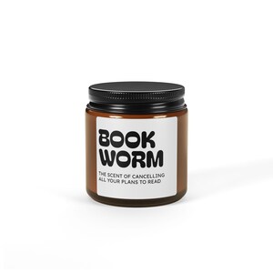 Bookworm Scented Soy Candle, Cozy Moments, Gifts for Readers, Relaxation Candle, Home Decor, Book Lover Gift