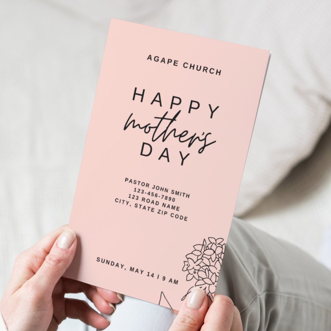 Simple and Modern Church Bulletin Canva Template Etsy