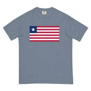 Liberia Flag T-Shirt | Patriotic Liberian Pride Apparel | African Heritage Gift | Unisex Vintage Comfort Colors Tee