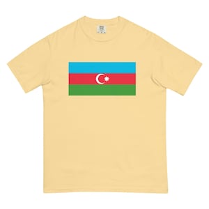 Azerbaijan Flag T-Shirt: Comfort Colors Vintage Tee