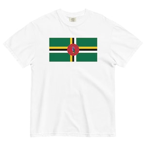 T-shirt drapeau de la Dominique | Célébrez la fierté dominicaine | T-shirt unisexe Caribbean Heritage