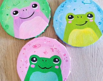 Frog Buddies Acrylic Painting - Original Artwork (Acrylic on Canvas)