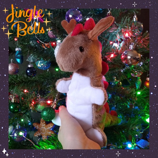 Flauschiger Rentier-Dino - Reindeer-Dinosaur Plushie