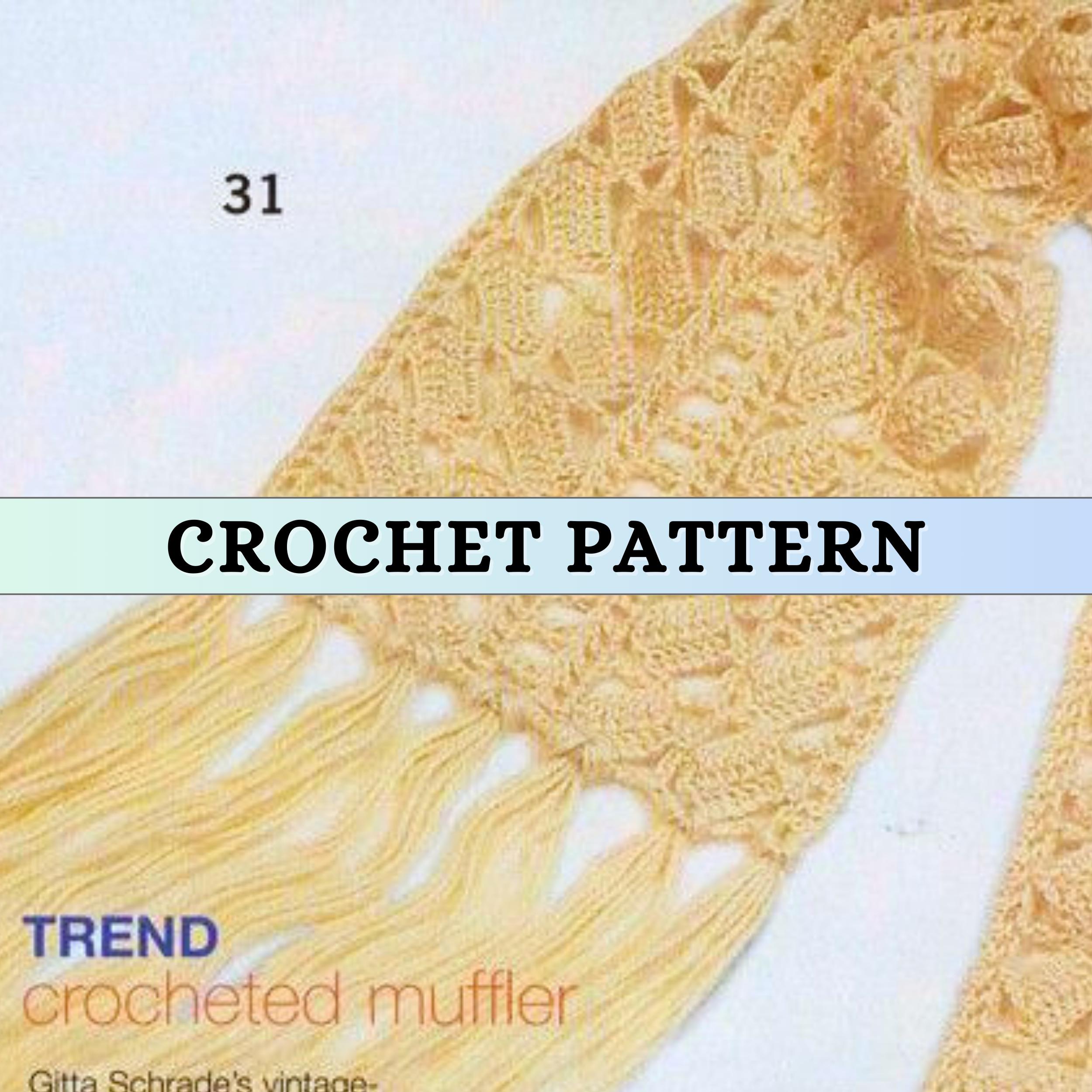 マフラー・ストール STUDIOTABLE : 24FW / HANDMADE CROCHET WOOL MUFFLER (2COLORS) Crochet Muffler - Etsy Israel