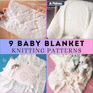 Puede incluir: Nueve patrones de tejido para mantas de bebé. Los patrones presentan diferentes diseños de puntadas, incluyendo un patrón floral, un patrón de encaje y un patrón de puntada simple. Los patrones son de la colección Patons Baby Shawls Collection 1.