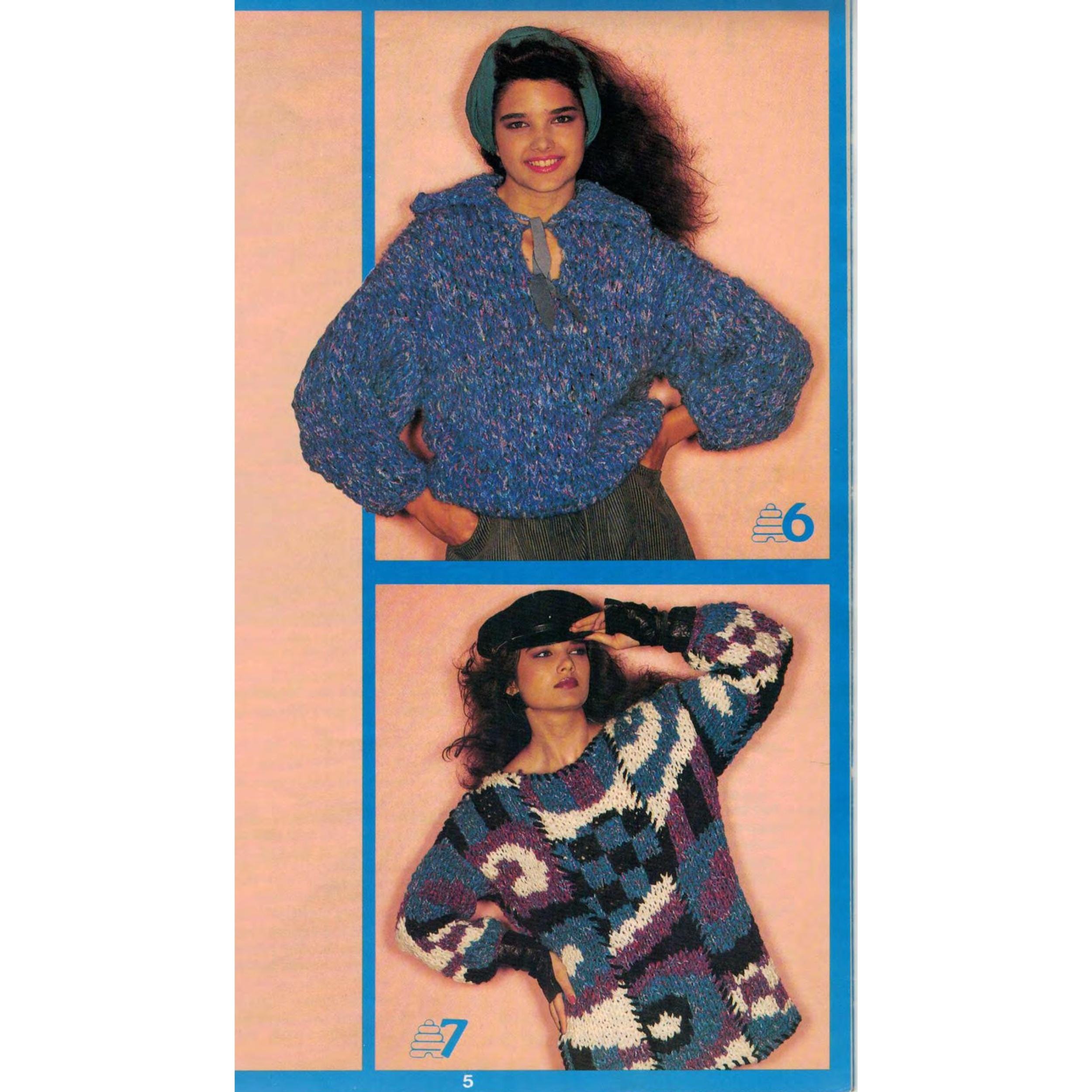 Easy Chunky Sweater Knitting Pattern Oversized Jumper Bulky Knit Women ...