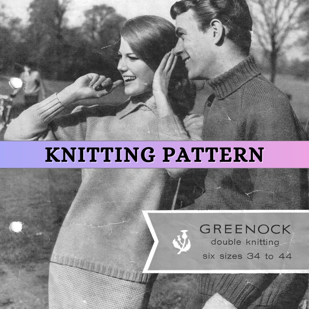 Raglan Sweater Knitting Pattern Women Men Basic Roll Neck Collar Jumper ...