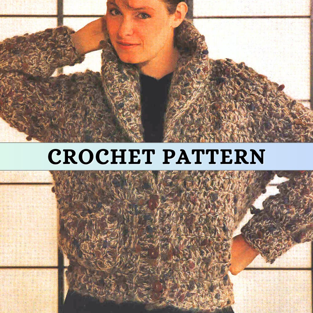 Bulky Cardigan Crochet Pattern Chunky Easy Jacket Women Simple Sweater ...