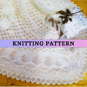 Baby Blanket Knitting Pattern Boy Girl Newborn Baby Snuggler Christening Shawl Knitted Baptism Blanket Square 3ply 2 ply Patons PDF