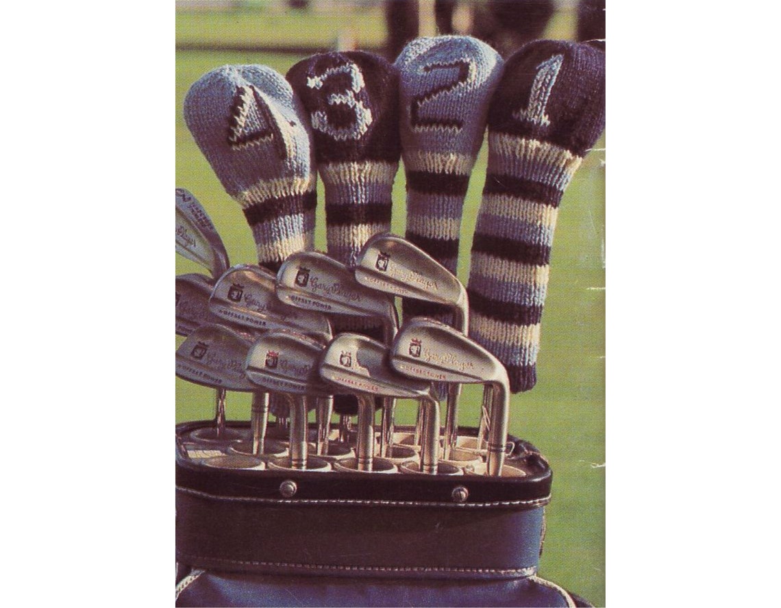 Golf Club Cover Knitting Pattern, Knitted Golf Head Covers Pattern