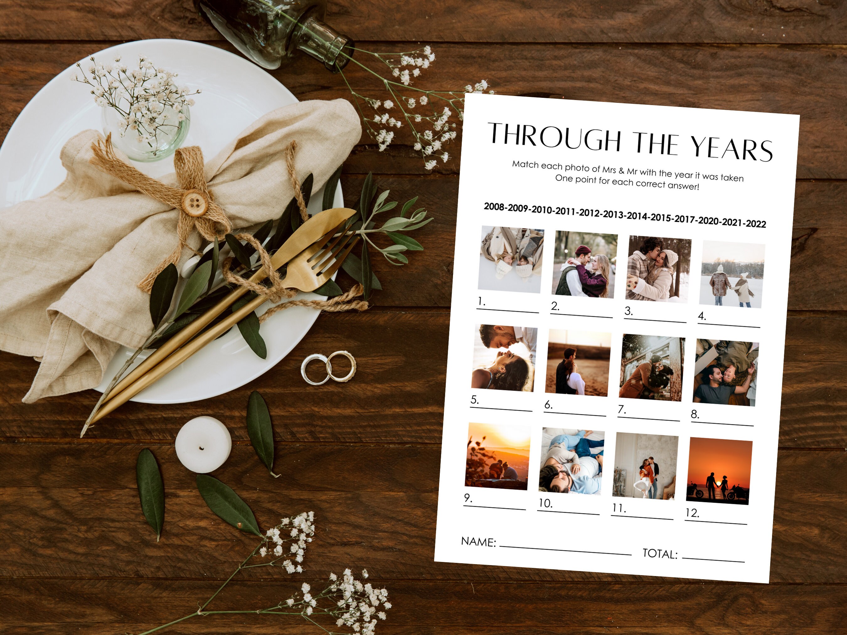 Through the Years Photo Guessing Game, Party Printable and Editable ...