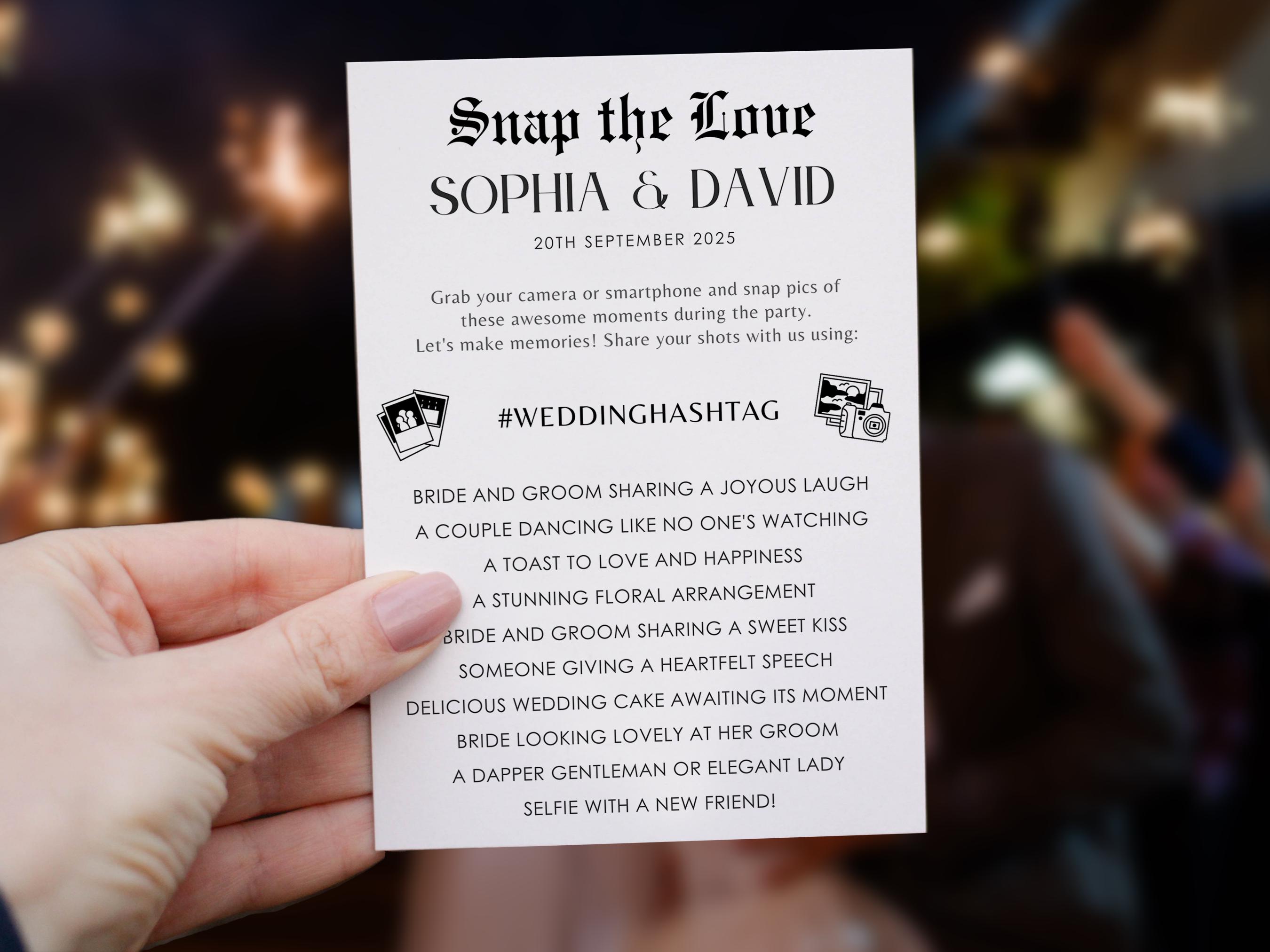 Wedding Games I Spy: Photo Hunt Game Template, Party Paper Game, Printable and Editable Shower Game Template, Event Guest Game | WG202