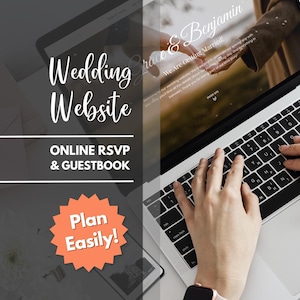 Editable Wedding Website with Online RSVP & Guestbook - Multilingual, No Tech Skills Required