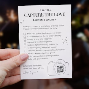 I Spy Wedding Game: Photo Hunt, QR Code Share (Canva Template, Digital Download)