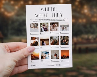 Wedding Photo Game, Minimalist Design (Printable & Editable)