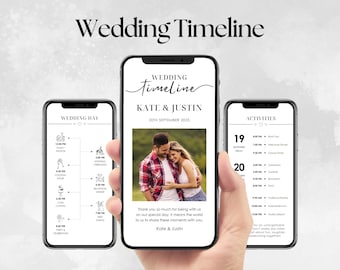 Editable Mobile Wedding Timeline Template: Custom Itinerary (Digital Download)