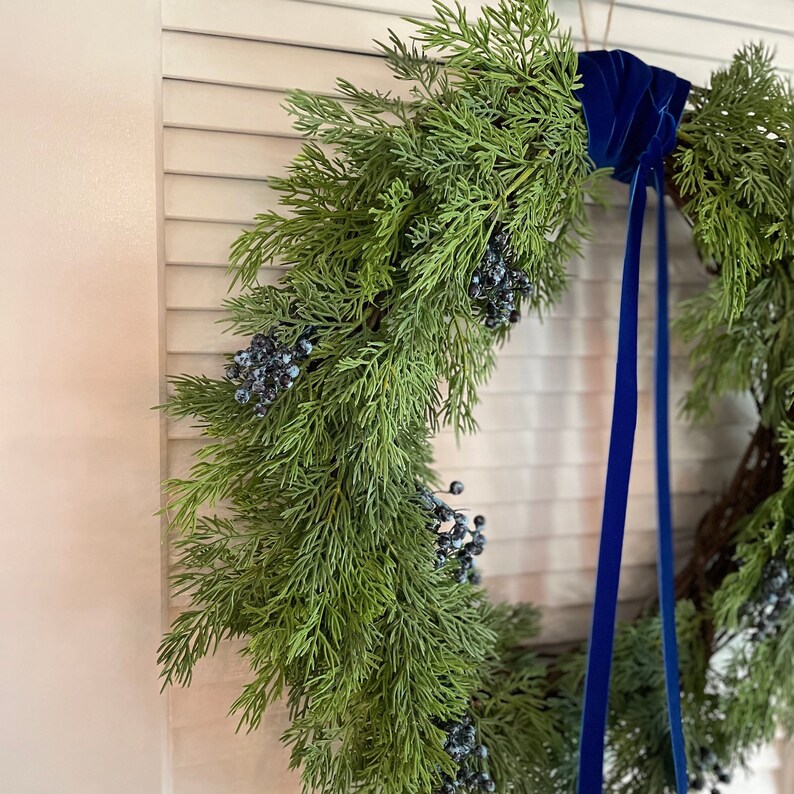 Evergreen Wreath for Front Doorcascading Winter Wreathholiday Wreath