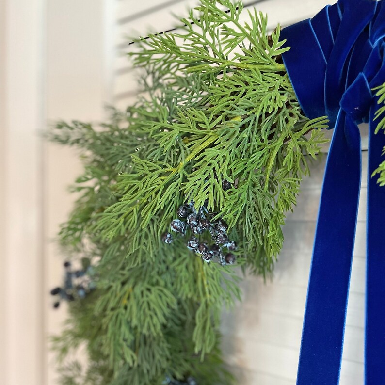Evergreen Wreath for Front Doorcascading Winter Wreathholiday Wreath