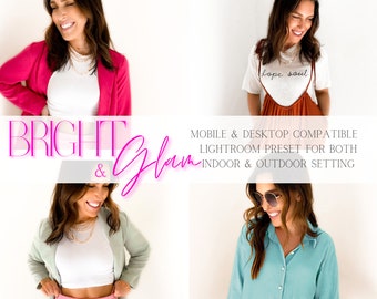 Bright & Glam Lightroom Preset for Boutiques (Mobile and Desktop Compatible)