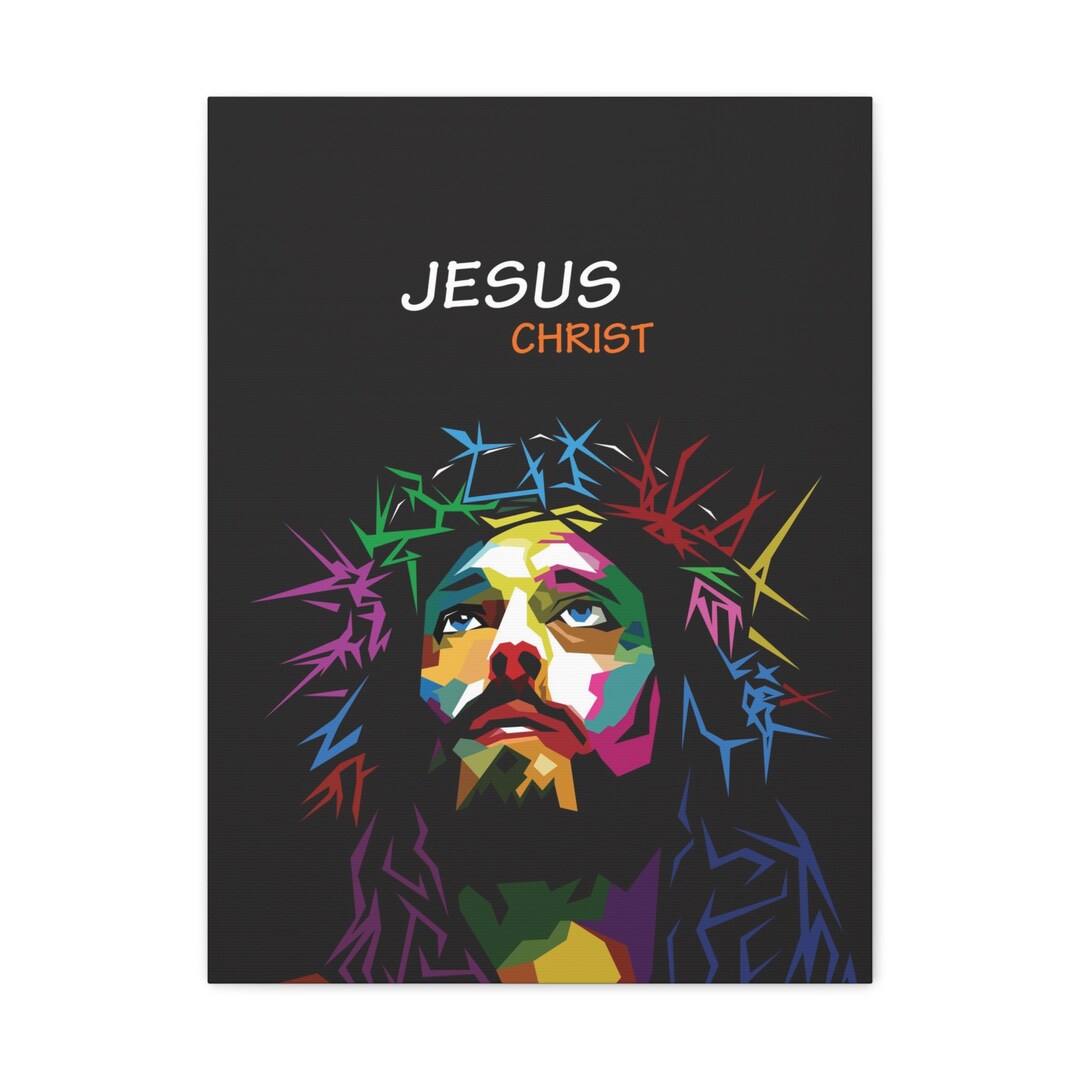 Jesus Christ Pop Art Canvas Wrap Vibrant Portraits Multiple Sizes