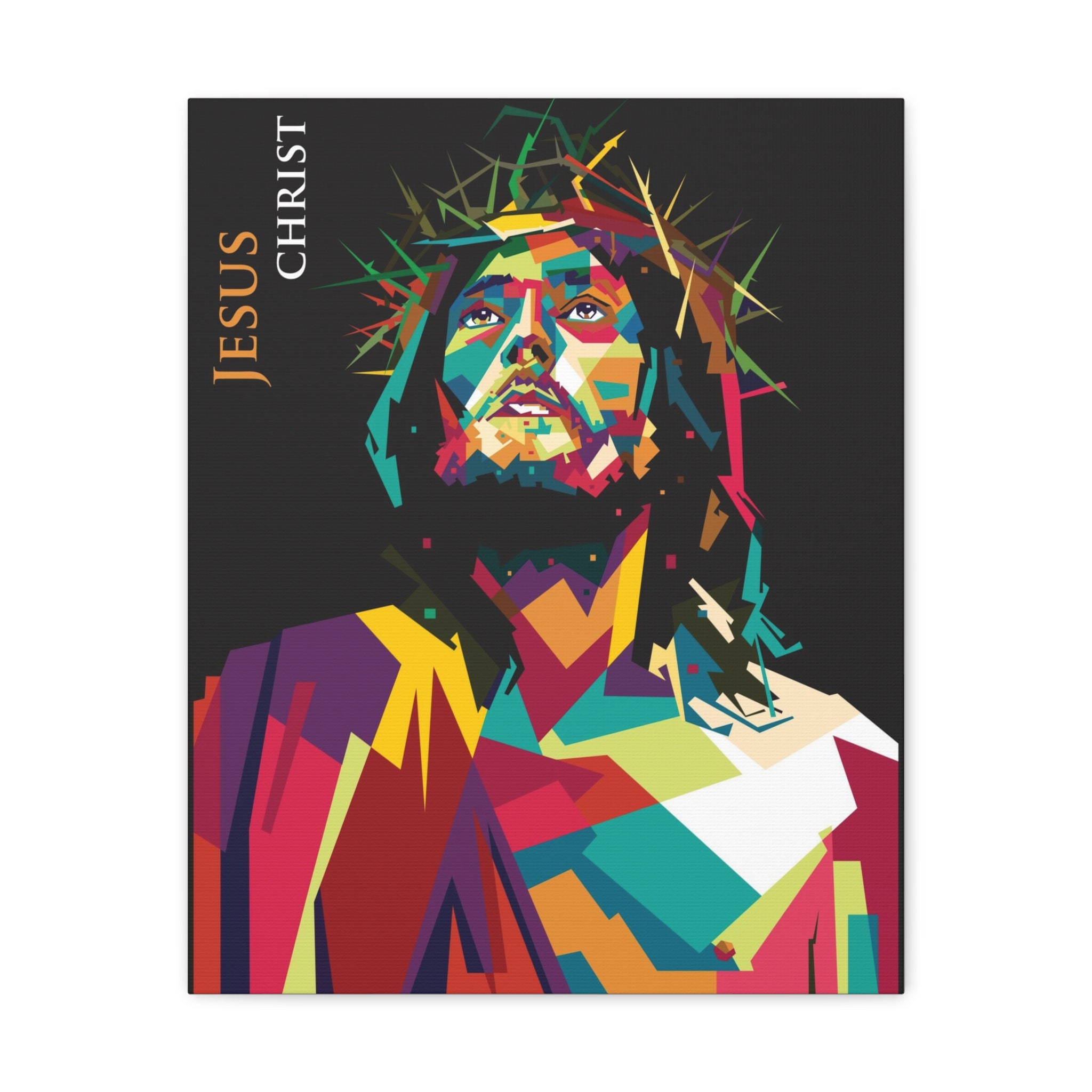 Jesus Christ Pop Art Canvas Wrap Vibrant Portraits Etsy