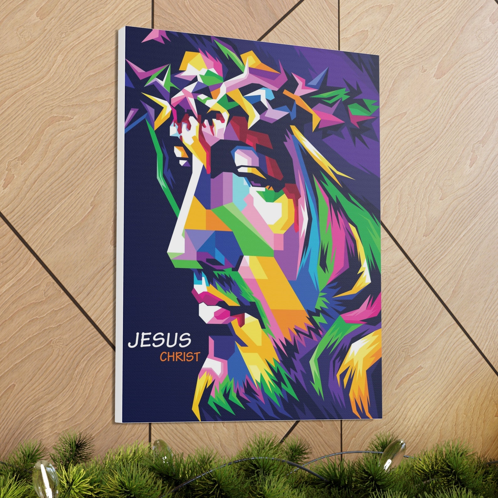Jesus Christ Pop Art Canvas Wrap Vibrant Portraits Etsy