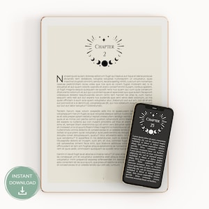 Mystical Heart Chapter Number Set - Chapter Graphics for Self Published Novels and eBooks - Decorative Headers - KDP