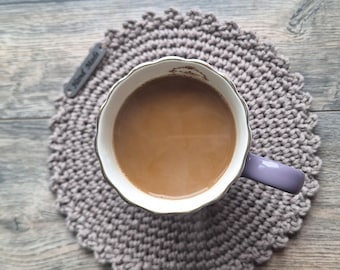 Picot Edge Round Crochet Table Placemat | PDF Pattern
