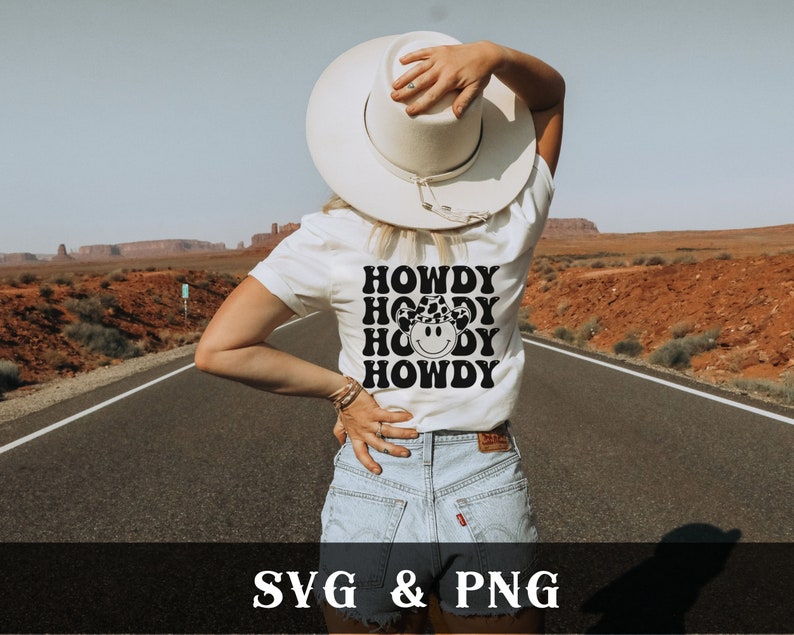 Howdy Rodeo SVG, Hippie Svg, Cow Cowboy Hat SVG, Smiley Face Svg, Retro ...