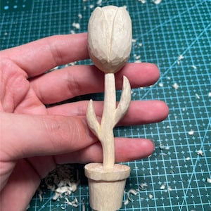 Handmade Wooden Tulips for a Unique Rustic Spring Decor