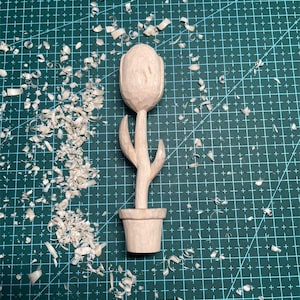 Handmade Wooden Tulips for a Unique Rustic Spring Decor