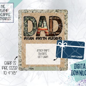 Titular de la tarjeta de regalo imprimible del Día del Padre para papás Regalo de niños para el esposo del Día del Padre