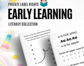 PLR Preschool Educational Activities • Early Childhood Learning Activities for Tablets, iPads. Language and Literacy Educational Printables.