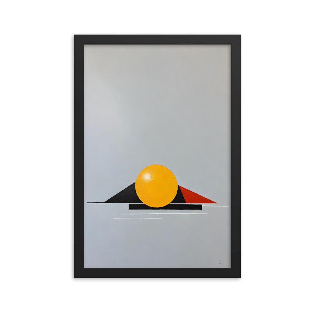 Framed 12x18 Minimalist Surveillance Oil Painting Print Home Wall Decor