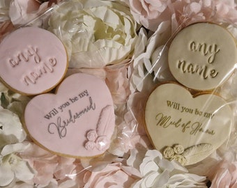 Personalised cookies for wedding party