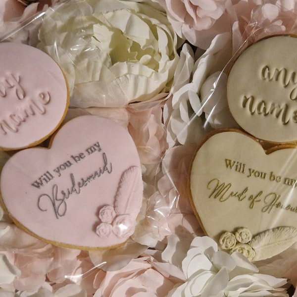 Personalised cookies for wedding party