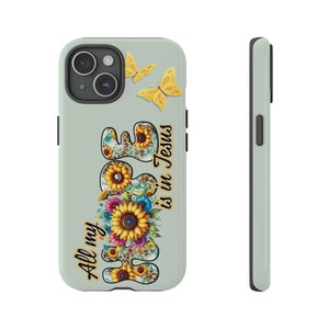 Capa de telefone com versículos bíblicos cristãos, presente de escritura religiosa, iPhone 15 14 13 12 11 Pro Max 8 Plus X, Samsung Galaxy S24 S23 presentes cristãos
