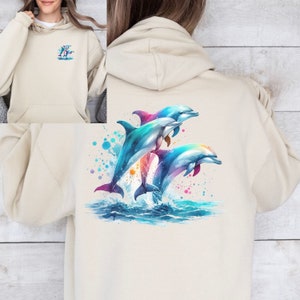 Dolphin hoodie  Ocean Shirt  Animal Lover Tee  Dolphin Lover Dolphin  Shirt  Animal Lovers Gift  Dolphin Gift Shirt  Animal Shirt gift